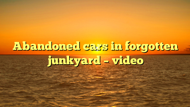 Abandoned cars in forgotten junkyard – video