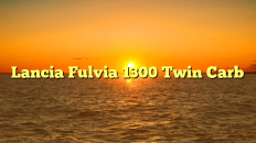 Lancia Fulvia 1300 Twin Carb