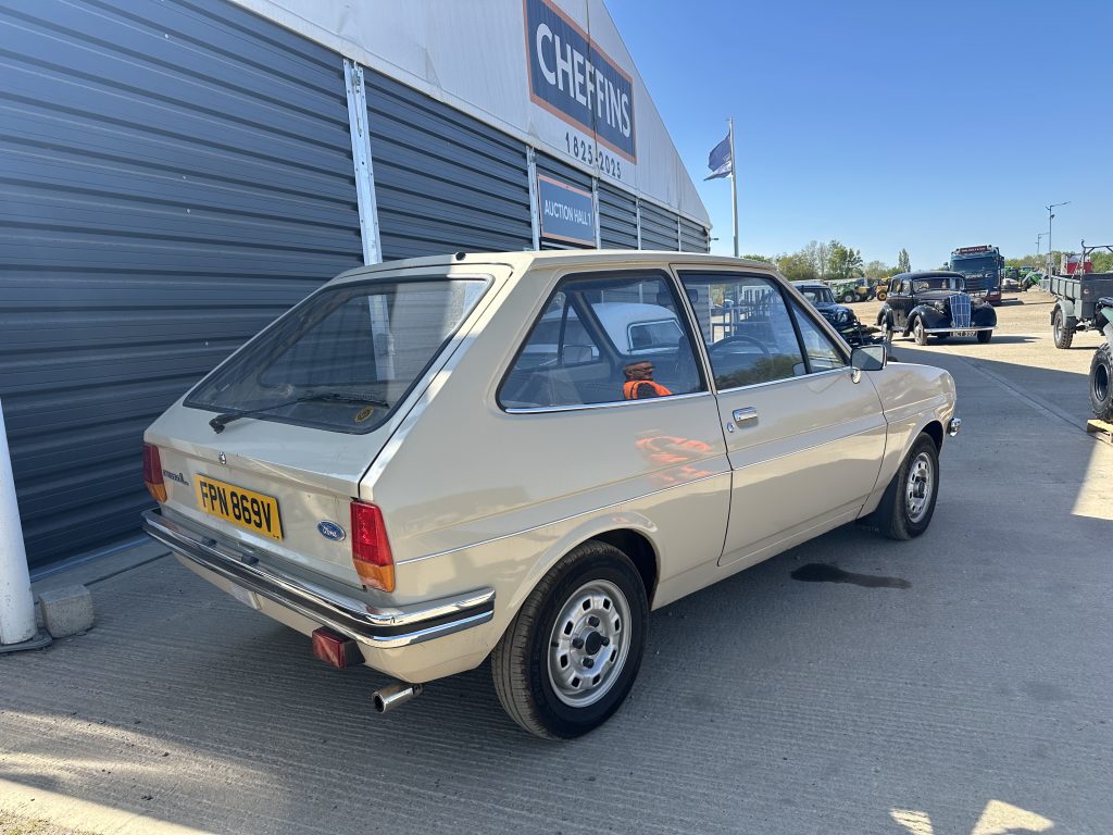 Ford Fiesta Popular Plus rear view at Cheffins auction