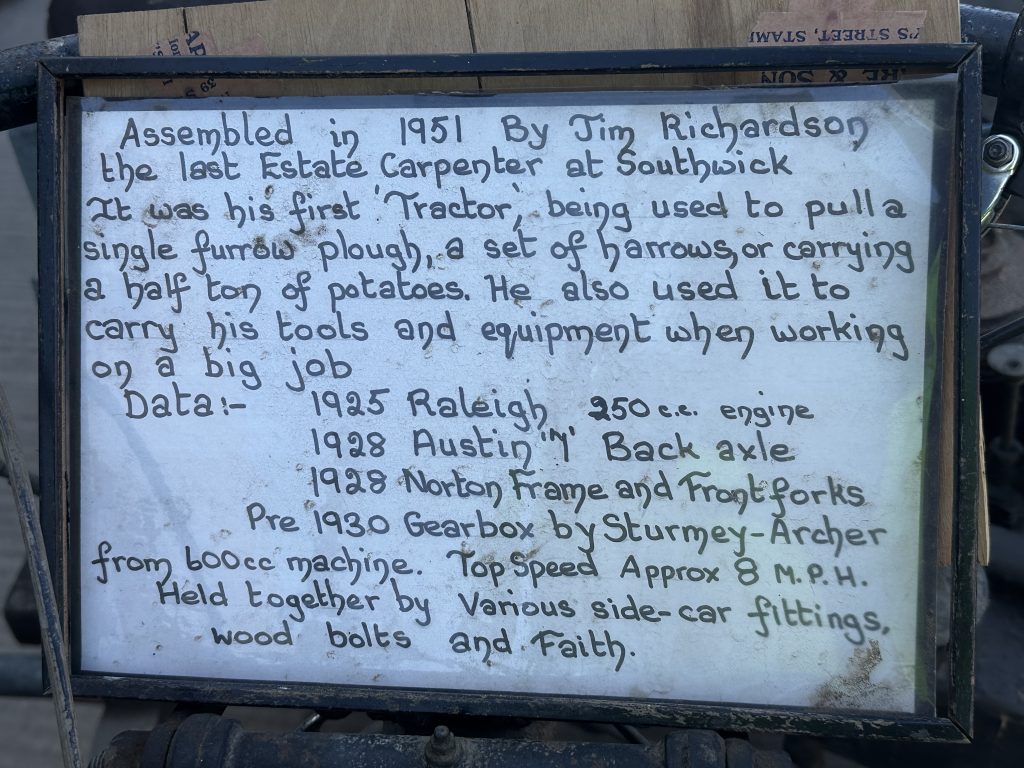 information sign describing Jim Richardson trike history