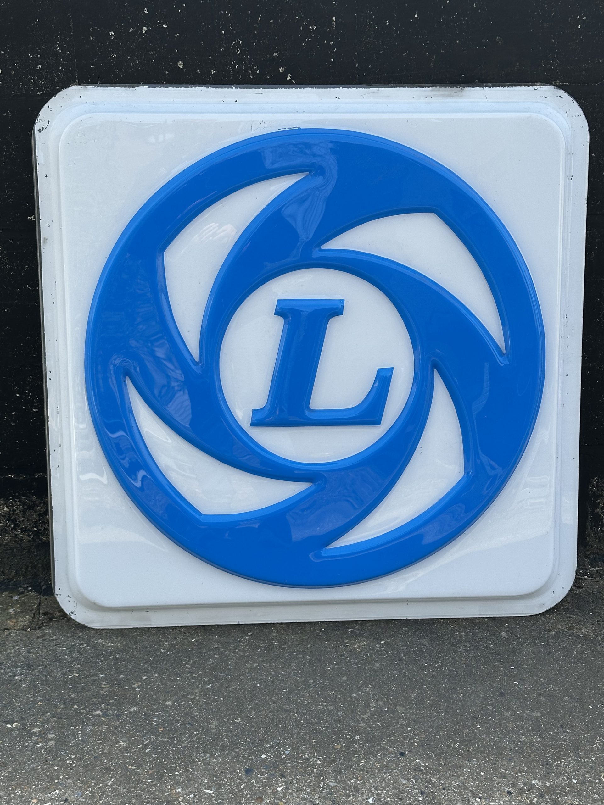 British Leyland dealer sign large acrylic garage light box front