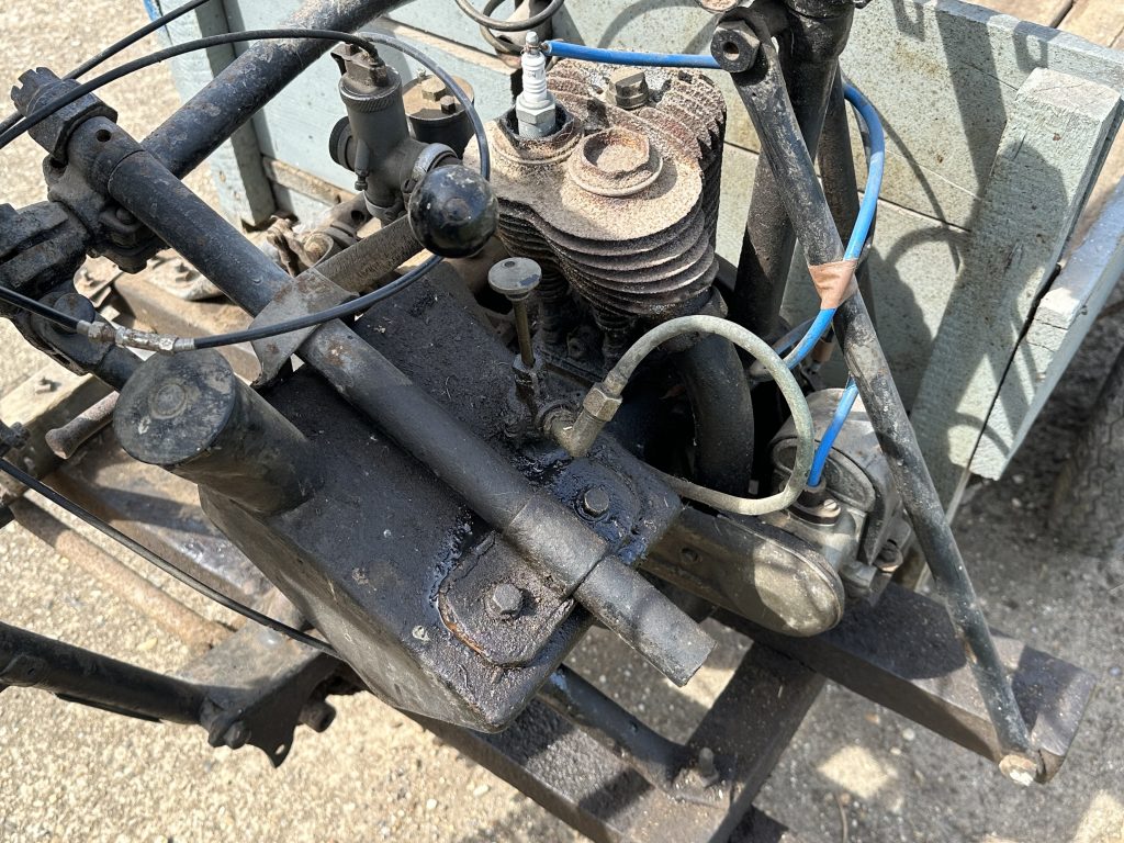 engine and gearbox detail homemade utility trike