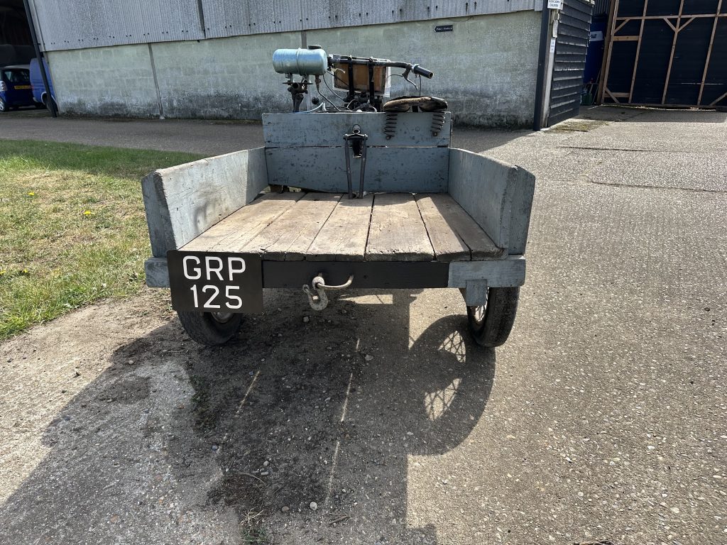 rear view three wheel trike GRP 125 registration plate