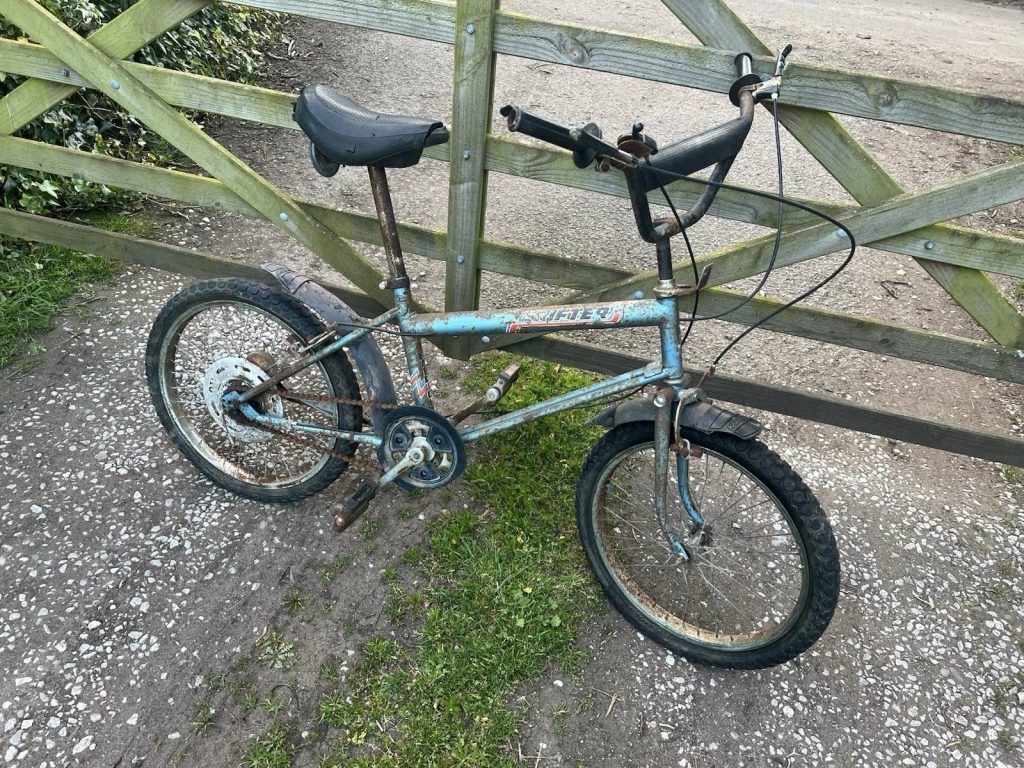 1978 Raleigh Grifter Mk1 blue BMX style bike barn find original condition