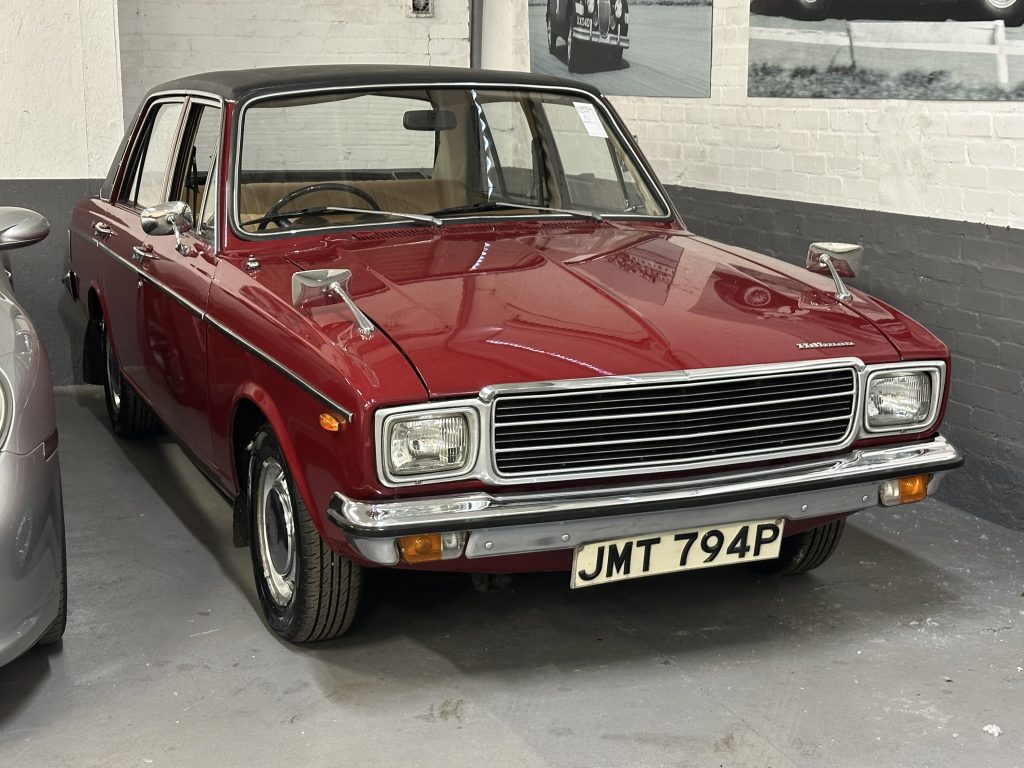 1975 Hillman Hunter GL red with black vinyl roof front view