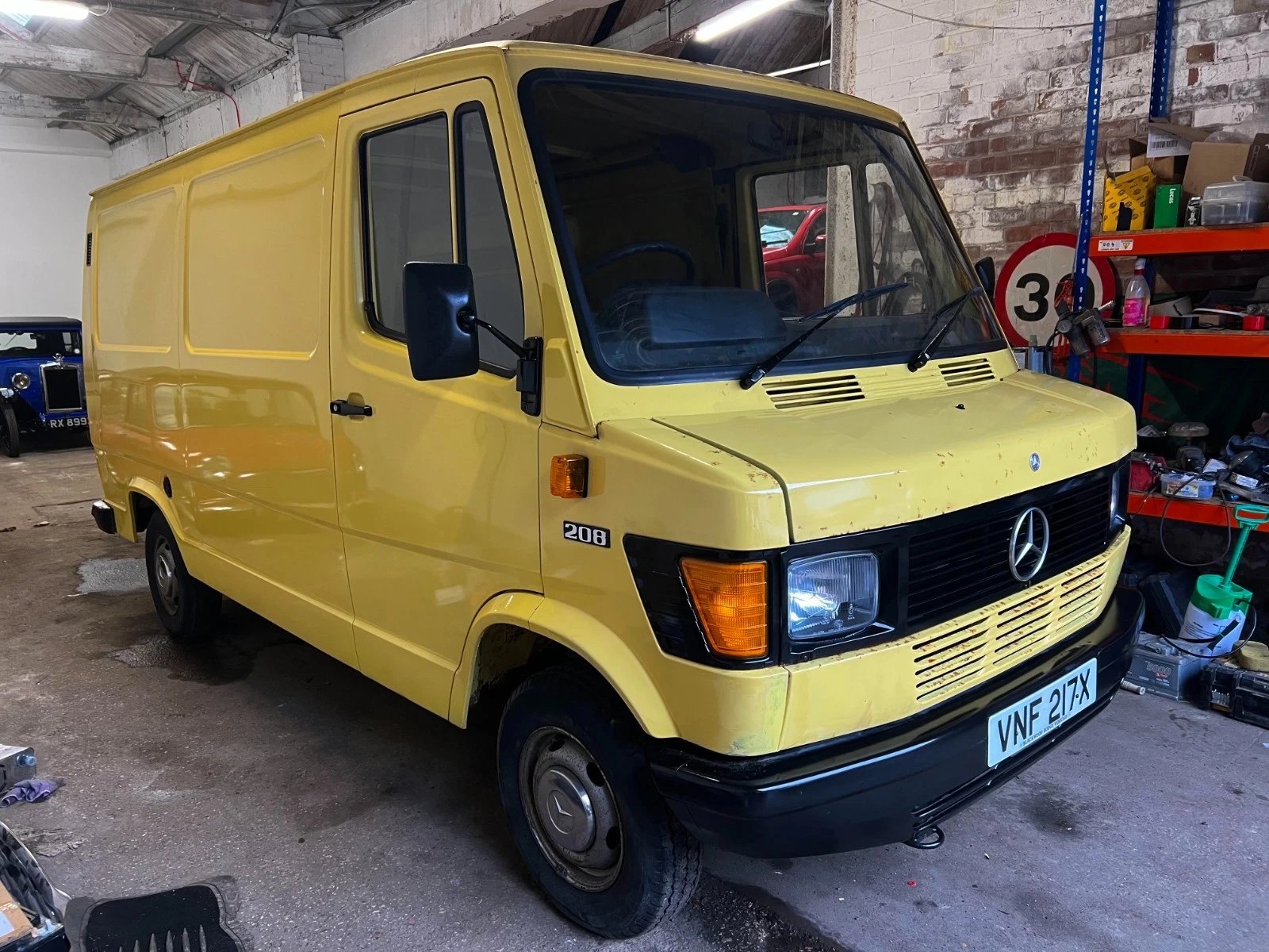 Yellow 1982 Mercedes-Benz 208 T1 van discovered after almost 40 years in dry storage