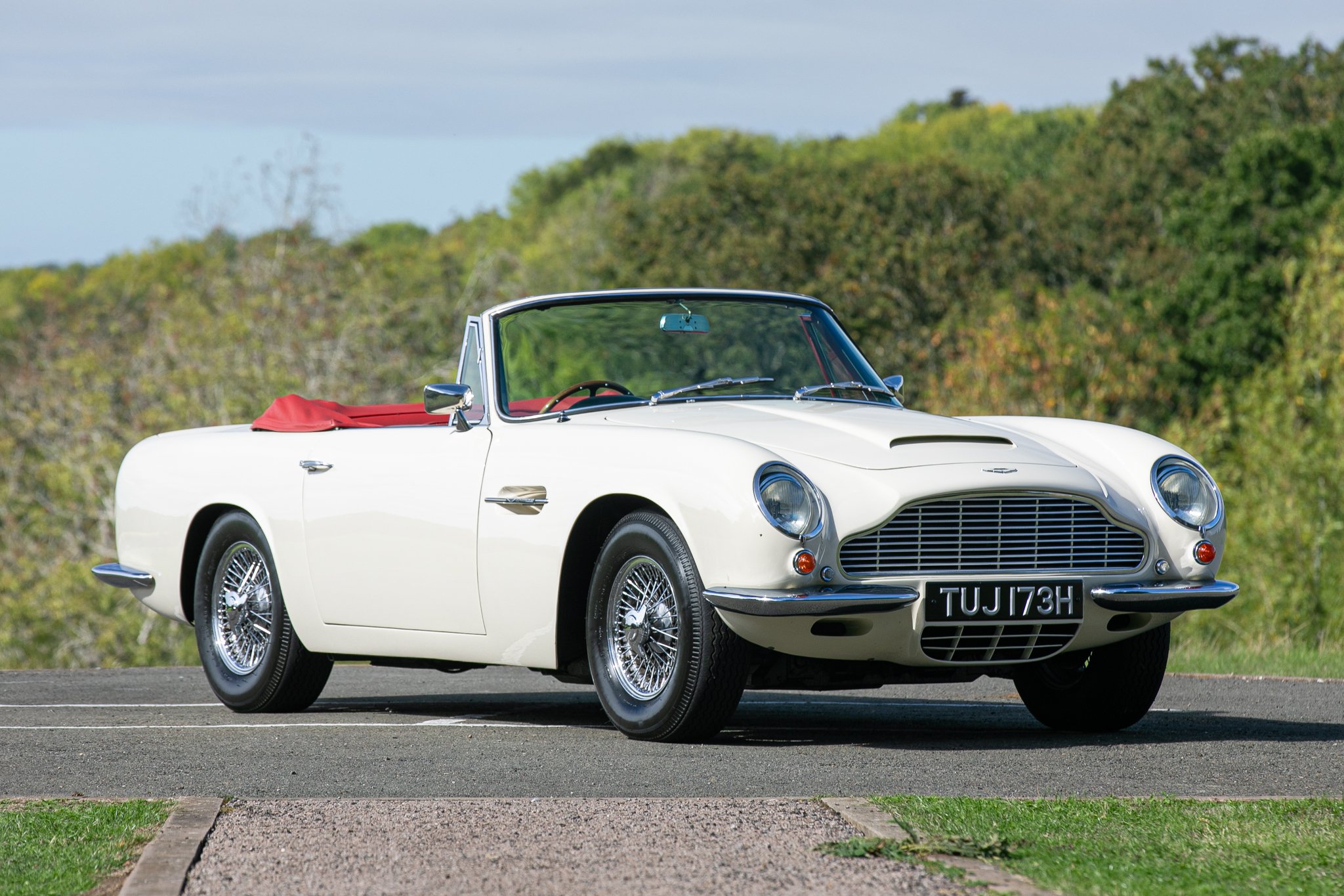 White 1970 Aston Martin DB6 Mk2 Volante from Nick Whale's personal collection heading to auction at the NEC